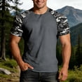 thumbnail image 2 of Men's Everyday Comfort Tee with Print Short Sleeve Crew Neck Raglan Design for Spring and Summer Wear, 2 of 5