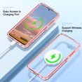 thumbnail image 3 of Magsafe Hybrid Case for Samsung Galaxy S25 Plus, Compatible with MagSafe Shockproof Protective Clear Anti-fingerprint Ultra Slim Phone Case Cover for Samsung Galaxy S25 Plus, Pink, 3 of 8