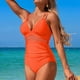 thumbnail image 4 of WILLBEST Traje de Baño Mujer Dos Piezas 2025, Traje de Baño de Color Liso para Mujer, Traje de Baño Integrado con Tirantes Huecos, 4 of 6