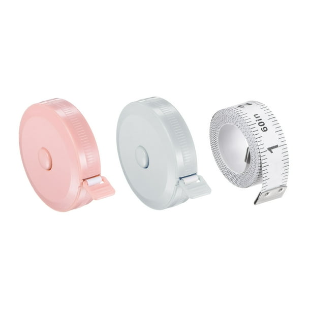 Suave Cinta Métrica Juego 150cm y 200cm Retráctil Medición Regla con 150cm Blanco Suave Regla para Cuerpo Tela Costura, Fresco Rojo Nórdico Azul