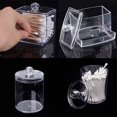 thumbnail image 4 of Qtip Support Porte-Coton-Tige Distributeur de Rangement Porte-Boule de Coton Transparent Pots d'Apothicaire avec Couvercles pour Salle de Bain, 4 of 8