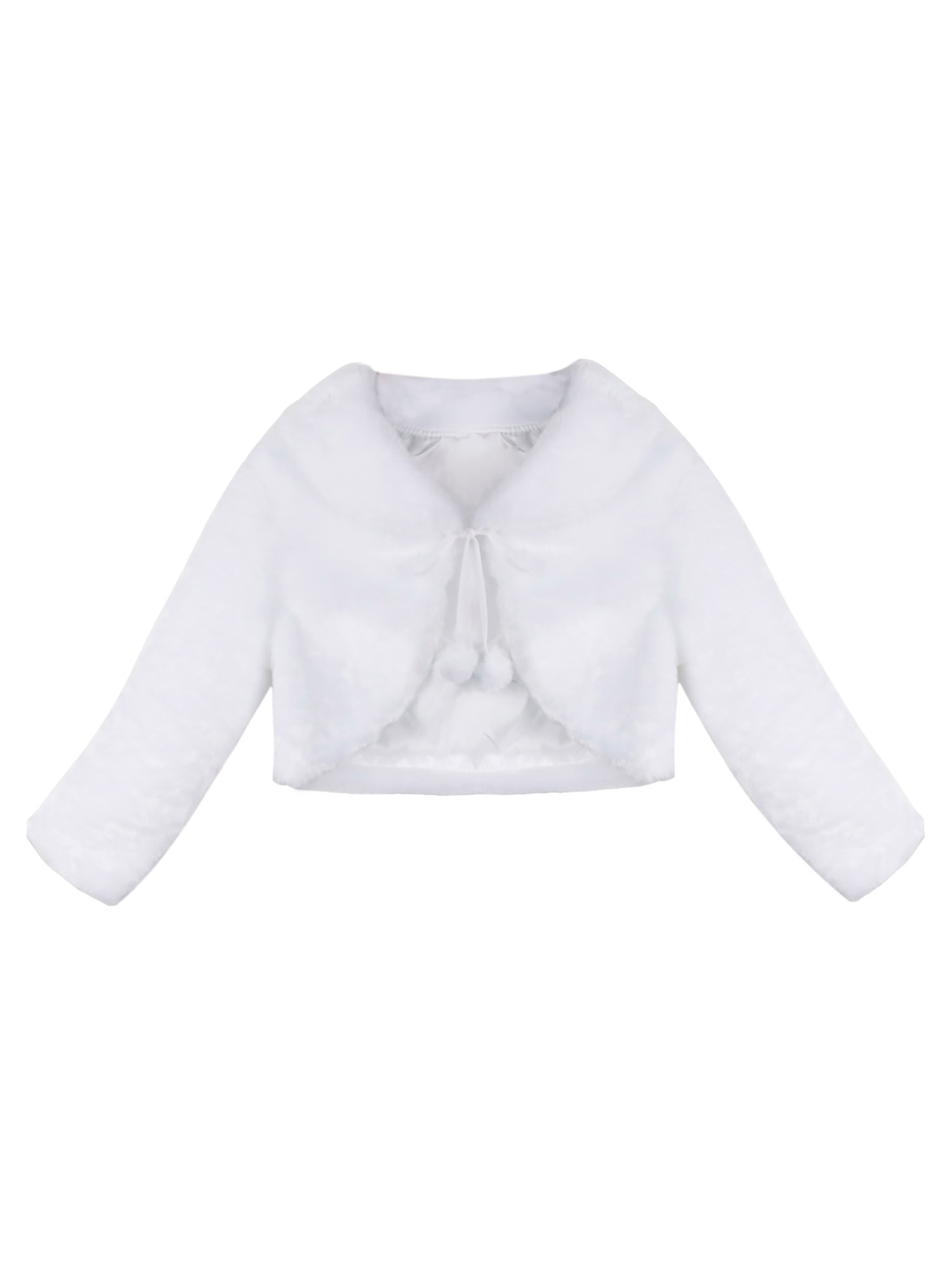 iEFiEL Baby Little Girls Faux Fur Long Sleeve Coat Birthday Wedding Dress Cardigan Wrap Jacket - image 1 of 6