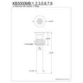 thumbnail image 2 of Brass, Bathroom Sink Drain, Grid Drain with Overflow KB5007, 2 of 2