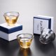 thumbnail image 3 of Taza de té de vidrio martillado hecha a mano de estilo japonés creativa, taza pequeña para sake de repollo, juego de té de kung fu transparente, vaso de té, 3 of 5