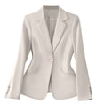 thumbnail image 2 of ClodeEU Women's Blazers Jackets,Open Front Work Office Jackets,Tunic Suit Jackets White,Womens Plus S, 2 of 4
