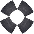 thumbnail image 1 of KDJ Leather Wedge Placemats Set of 4, Fan Shape Table Mats, Heat-Proof Waterproof Oil-Resistant Dining Mats for Kitchen Restaurant Coffee Table Bar, 19x12 Inch, 1 of 8