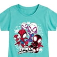 thumbnail image 3 of Marvel Spider-Man And His Amazing Friends - Spidey Friends Stickers - Toddler and Youth Girls Fitted Short Sleeve Tee, 3 of 5
