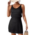 thumbnail image 2 of Women's Sexy Hollow Out Knitted Camisole Dress Tank Dresses Beach Dress, 2 of 3
