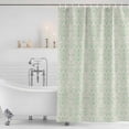 thumbnail image 4 of Boho Teal Pattern Waterproof Fabric Shower Curtain,Modern Geometric Southwestern Vintage Waterproof Fabric Shower Curtain for Bathroom Curtains Bathtubs Shower Curtains with 12 Hooks Stall 48x72in, 4 of 8