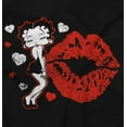 thumbnail image 2 of Betty Boop Blowing Kisses Lips Hearts Hoodie Sweatshirt Women Brisco Brands S, 2 of 6
