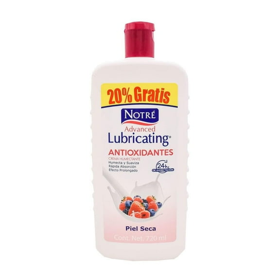 Crema humectante Notré Advanced Lubricating antioxidantes piel seca 720 ml