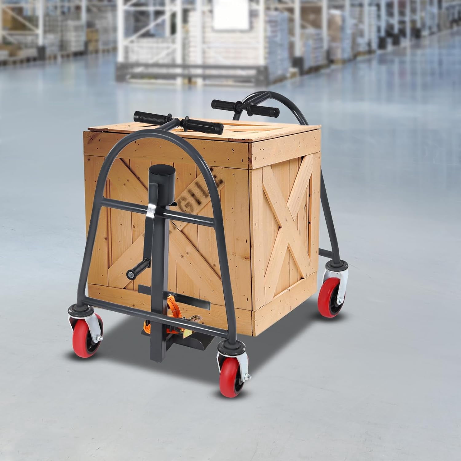 Manual Furniture and Crate Mover, Machinery Mover Tool w/Wheels, Heavy Duty Moving Dolly 1100 lbs Capacity,11.8" Lift Height Furniture Lift Handling Tool, Height Adjustable Furniture Move Tool
