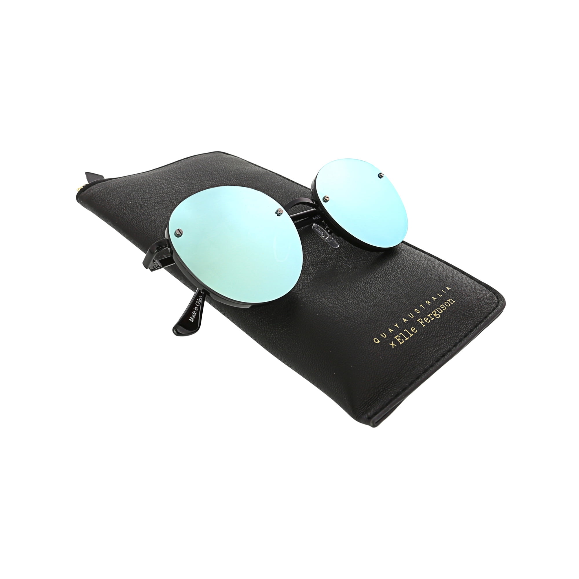 Čip magarac prikladan  Quay Women's Mirrored Farrah QW-000399-BLK/MINT Black Oval Sunglasses |  Walmart Canada