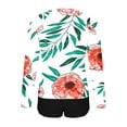thumbnail image 4 of Mifsaly Tankinis Swimwear for Women Long Sleeve 2 Piece Bathing Suits Patchwork Tropical Print Tankinis Set Sun Protection Athletic Surfing Beachwear S, 4 of 7