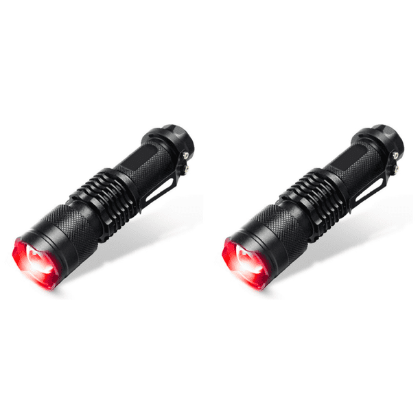 2 Uds 850nm LED Linterna Infrarroja Nocturna Portátil Mini Zoom Antorcha