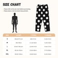 thumbnail image 2 of Salouo Black and White Polka Dot Print Women's Pajama Pants Casual Loose Sweatpants PJs Flowy Pants Drawstring Palazzo for Women Wide Leg Pants Lounge Pajama -XX-Large, 2 of 8