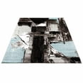 thumbnail image 3 of La Dole Rugs Turquoise Sky Blue and Black Abstract Area Rug Carpet, 3 of 6