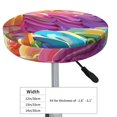 thumbnail image 4 of Balery Rainbow Melting Ice Cream Fundas de asiento para taburete de bar redondo de tela de terciopelo ajustables que protegen de arañazos y manchas para sillas de 14 a 17 pulgadas.-12 inch, 4 of 7