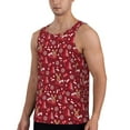 thumbnail image 2 of Pofeuu Festive Reindeer Print Men's Workout Tank Tops Sleeveless Muscle Gym Shirt Quick Dry-Large, 2 of 7