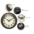 thumbnail image 3 of Infinity Instruments 10" Forecaster Antique Black & Bronze Transitional Analog Display Wall Clock, 3 of 7