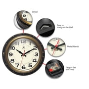 Infinity Instruments 10 Forecaster Antique Black & Bronze Transitional Analog Display Wall Clock