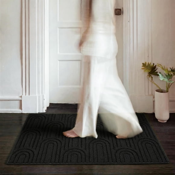 GRANNY SAYS Indoor Doormat Black, 60 x 90 cm Non Slip Mat for Entrance, Machine Washable Entry Rugs