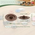 thumbnail image 2 of Uxcell Screw Caps Covers, Plastic Self Tapping Hole Cap Covers Dust Proof Sticker Waterproof for Furniture Cabinet Reddish Brown, 2 of 7