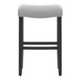 thumbnail image 3 of Westin Outdoor Yazan 29" Upholstered Bar Stool with Nail Head Trim, Black/Gray, 3 of 6