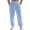 Light Blue, variant on Men's Linen Casual Trousers with Elastic Ankle for Everyday Comfortable Wear in Warm Seasons