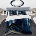 thumbnail image 2 of Designart "Geometric Blue in Geode Art III" Animals Bedding Covert Set - Abstract Geometric Blue Abstract Bed Set With 2 Shams, 2 of 6