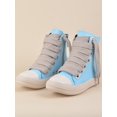 thumbnail image 1 of Women Lace Up Zip Side High Top Skate Shoes, Sporty Outdoor Sneakers, 1 of 4