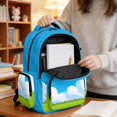 thumbnail image 6 of Tutolipy Sunshine Cloud Print Travel Daypacks for Girls Teens, High School College Lightweight School Bag for Camping Weekend Camping, 6 of 8