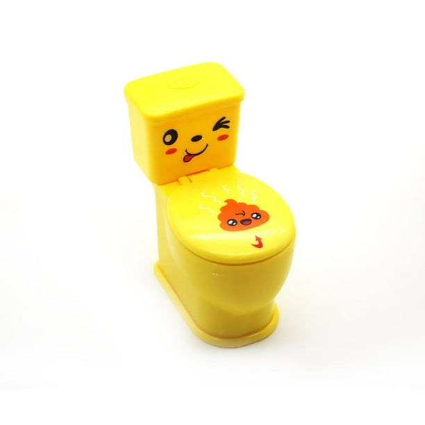 Taburete de juguete de broma portátil, asiento de inodoro, juguete engañoso encantador, juguetes de pulverización de agua resistentes al desgaste, juguete de broma ligero, amarillo para niños Minnieouse FN007550-01