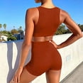 thumbnail image 4 of Kiplyki Wholesale Women Sleeveless Seamless Ribbed Crop Tank High Waist Shorts Yoga Outfits Sets, 4 of 8