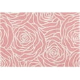 thumbnail image 4 of Dreamtimes Pink Rose Flower Gold Floral Bath Mat for Bathroom Shower U Shape Toilet Rugs Contour Carpet Set, Fluffy Absorbent & Machine Washable, 2 Piece, 4 of 6