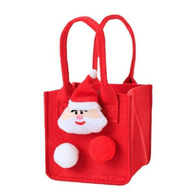 Bolsa de dulces de fieltro navideño JAAS bolsa de regalo para niños fiestas navideñas decoraciones para profesores Papá Noel