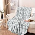 thumbnail image 2 of Light Blue Christmas Snowman Pattern Round Blanket,Comfortable Soft Flannel Throw Blanket,All Season,Warm Lightweight Blankets for Sofa Bed Couch Living Room Chair 47"x47", 2 of 5