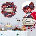 thumbnail image 4 of Patriotic Front Door Wreath, Welcome Sign for Front Door, Patriotic Porch Decor, Independence Day Decorations, 16 Inch Diameter Red White Blue Burlap Mesh Hanging Wreath with, 4 of 8