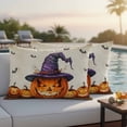 thumbnail image 4 of Halloween Outdoor Waterproof Pillow Covers, Orange Fall Pumpkin Witch Hat Bat Beige Decorative Rectangle Throw Pillowcase Sofa Cushion Sham for Patio/Couch/Chair, 20"x12" 2 Pack, 4 of 8