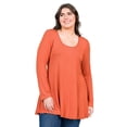 thumbnail image 2 of Plus Size Long Sleeve Swing Tunic Top, 2 of 10