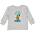 thumbnail image 3 of Inktastic Keep It Cool Melting Earth Ice Cream Cone Boys or Girls Long Sleeve Toddler T-Shirt, 3 of 5
