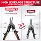thumbnail image 3 of Tijeras de Chapa Arrow Fastener 8" Acero CR-V Corte Recto, 3 of 9