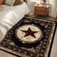 thumbnail image 5 of Texas Star Area Rugs 3x5 ft Western Retro Red Star Rustic Farmhouse Washable Rug Non Slip Indoor Carpet Absorbent Floor Mat for Living Room Bedroom Dining Room, 5 of 9