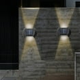 thumbnail image 6 of RKZDSR Solar Wall Lights Outdoor IP65 Waterproof, Modern Up & Down Sconce for Garden Porch, 4 Pack - Warm Light, Easy Installation, Long Battery Life, 6 of 9