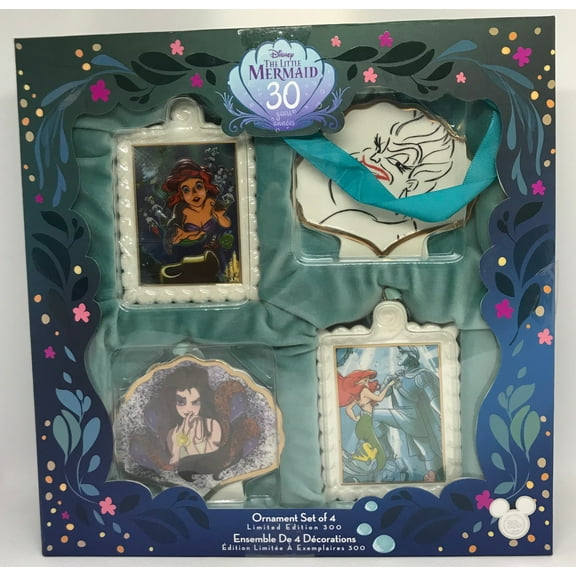 Disney D23 Expo 2019 The Little Mermaid 30th Ornament Set of 4 Limited New Box