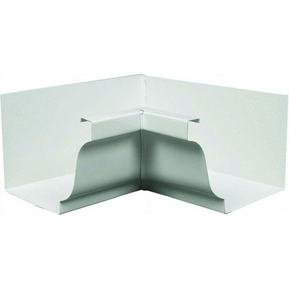 Amerimax Home Products Inside Mitre Gutter Fitting - Galvanized, Easy Installation - 4", White