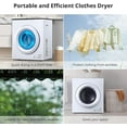 thumbnail image 4 of WhizMax 3.5 cu.ft Front Load Tumble Electric Portable Laundry Dryer 13.2LBS Compact Clothes Dryer Machine With Stainless Steel Tub & Easy Control Knob, 4 of 7