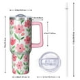 thumbnail image 2 of OBREWU Pioneer Flower Tumbler with Handle and Lid,Pioneer Flower 40oz Double Wall Vacuum Insulated Tumbler,Cups Gift for Women and Men, 2 of 7