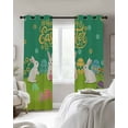 thumbnail image 2 of Happy Easter Blackout Curtains 45 Inches Long, Kitchen Black Out Window Treatments, Rabbits Eggs Spring Daisy Floral Grass Green Thermal Insulated Lined Drapes for Small Window with Grommet 42"x45", 2 of 8