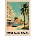 thumbnail image 3 of Retro Mid-Century City Bus Vacation Travel Landscape Poster London Paris Tokyo Chicago Canvas Painting Wall Art Room Home Decor, 3 of 5